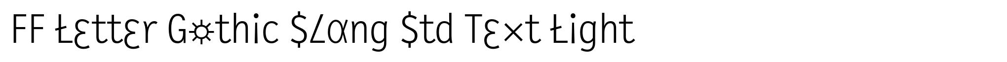 FF Letter Gothic Slang Std Text Light image